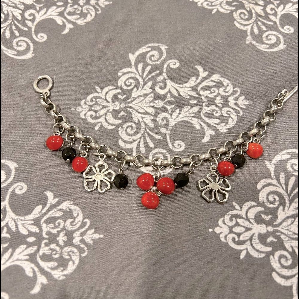 Red and Black Charm Bracelet